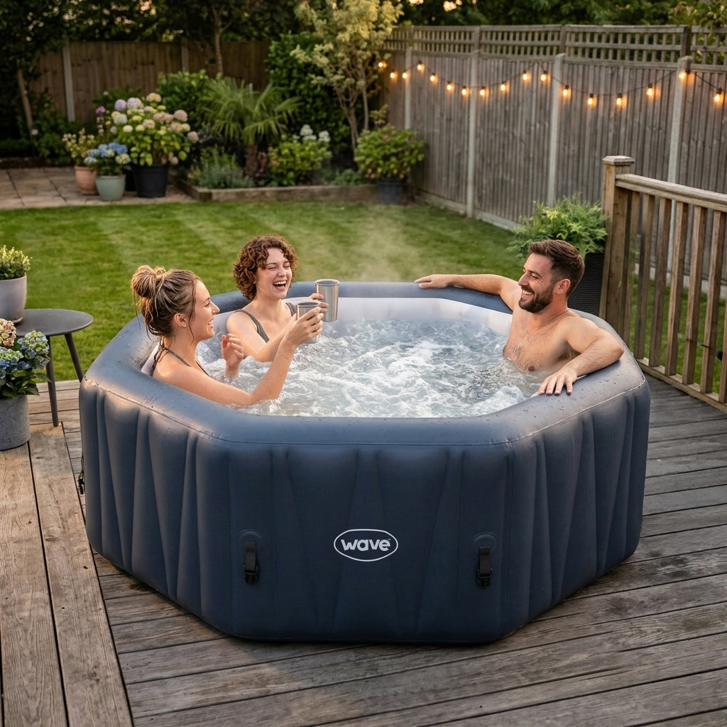 Aegean | 6-Person Inflatable Hot Tub | Integrated Heater | UKCA