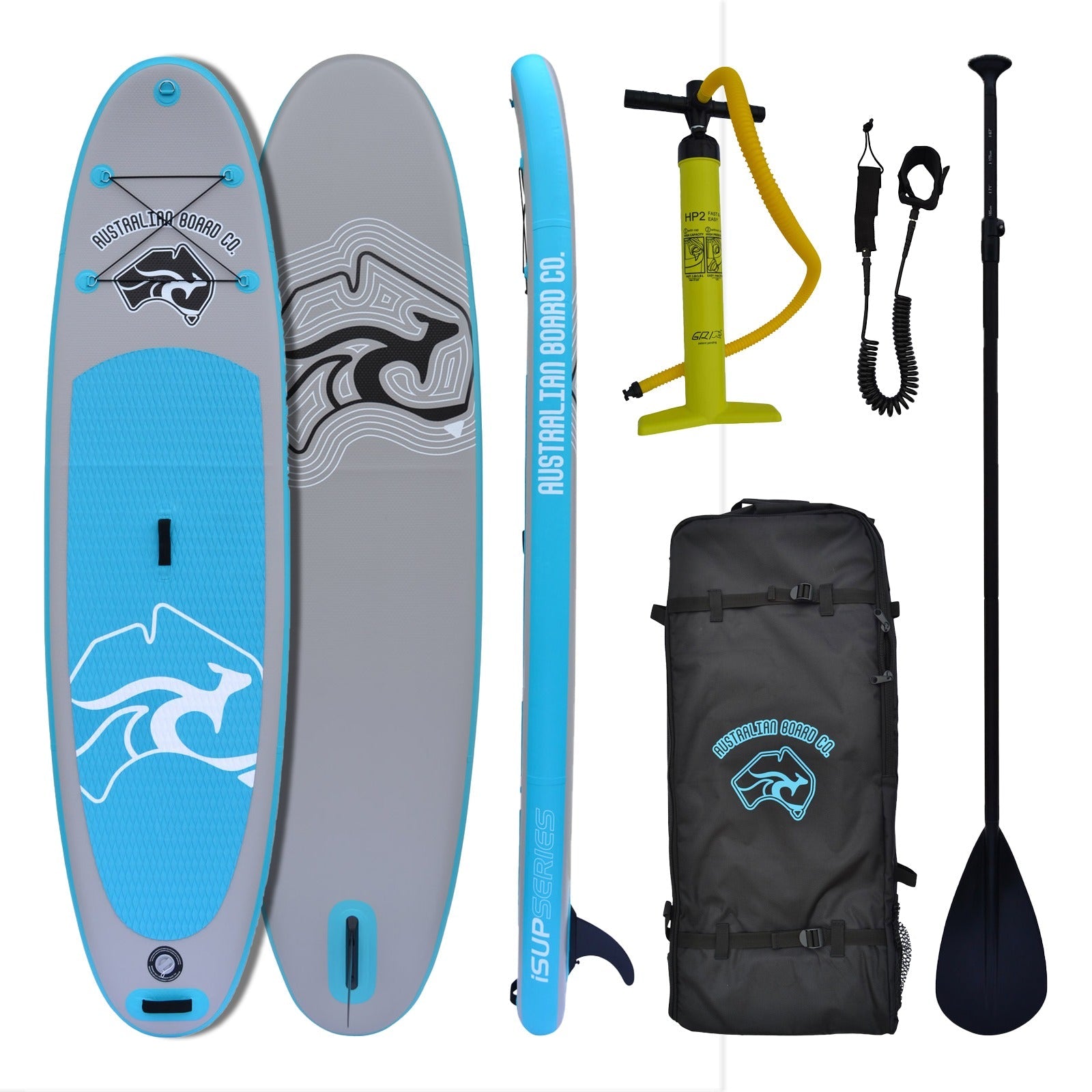 10ft 6 Inflatable Stand Up Paddle (i SUP) Double-Layer Board Package by Australian Board Co - Hot Tub Shop