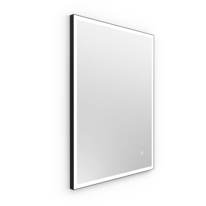 Origins Living Tate Light Rectangular Mirror 60x80cm Matt Black - Hot Tub Shop