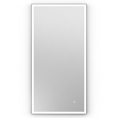 Origins Living Tate Light Rectangular Mirror 50x100cm Matt Black