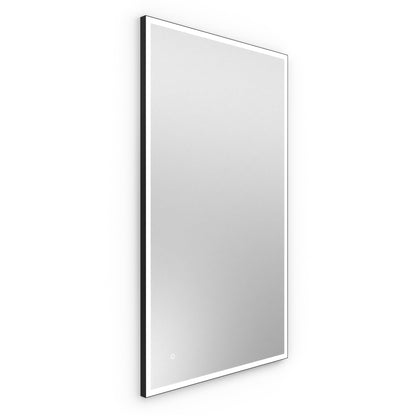 Origins Living Tate Light Rectangular Mirror 120x70cm Matt Black