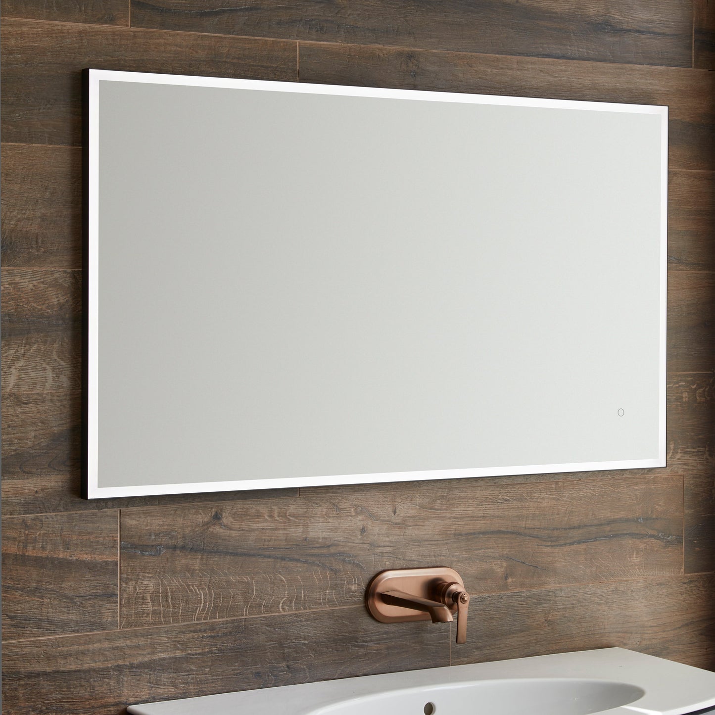 Origins Living Tate Light Rectangular Mirror 120x70cm Matt Black