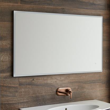 Origins Living Tate Light Rectangular Mirror 50x100cm Polished Aluminium - Hot Tub Shop