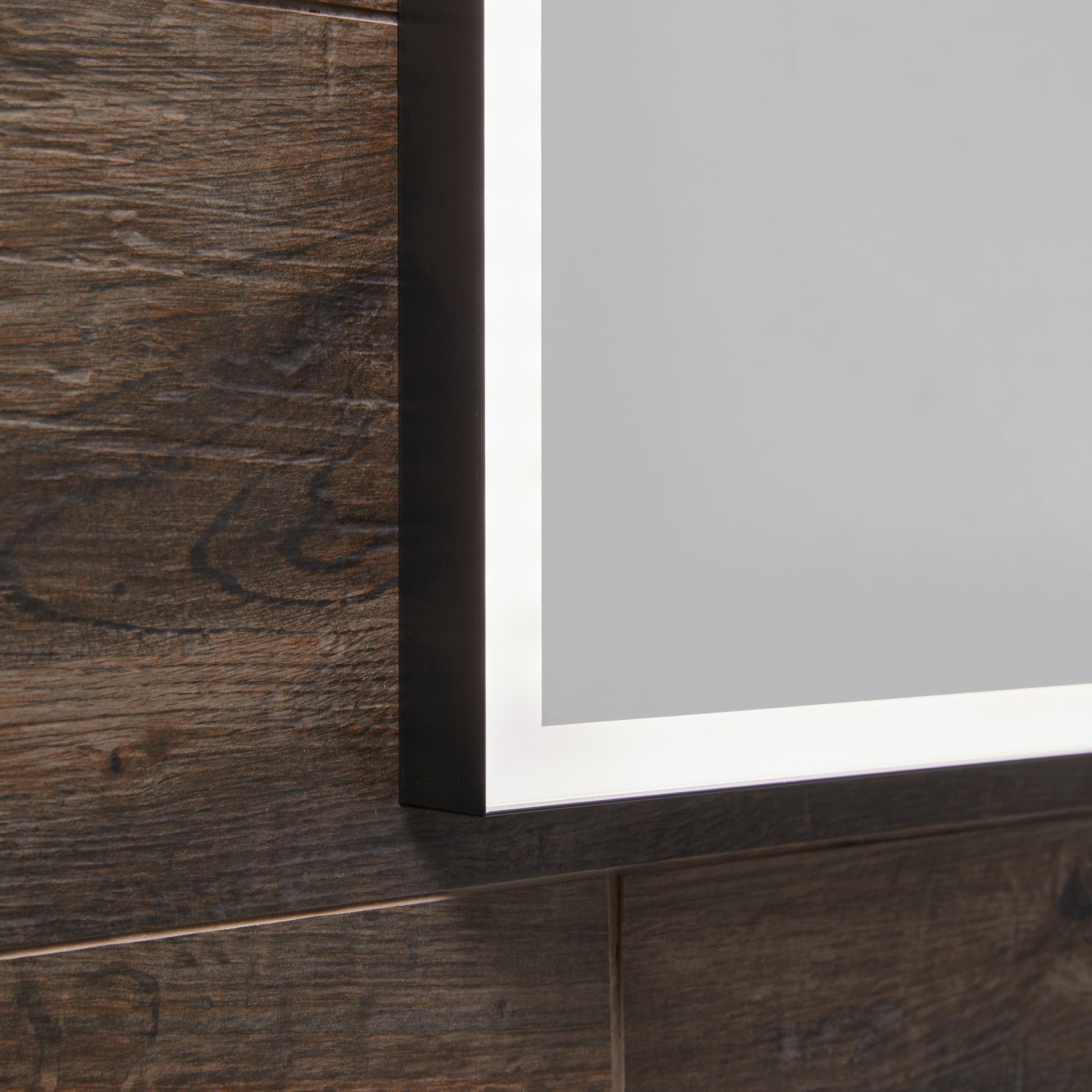 Origins Living Tate Light Rectangular Mirror 60x80cm Matt Black - Hot Tub Shop