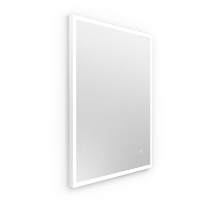 Origins Living Tate Light Rectangular Mirror 60x80cm Matt White