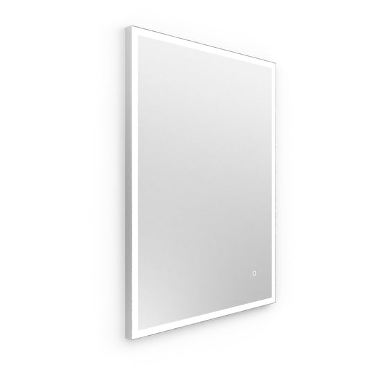Origins Living Tate Light Rectangular Mirror 60x80cm Polished Aluminium