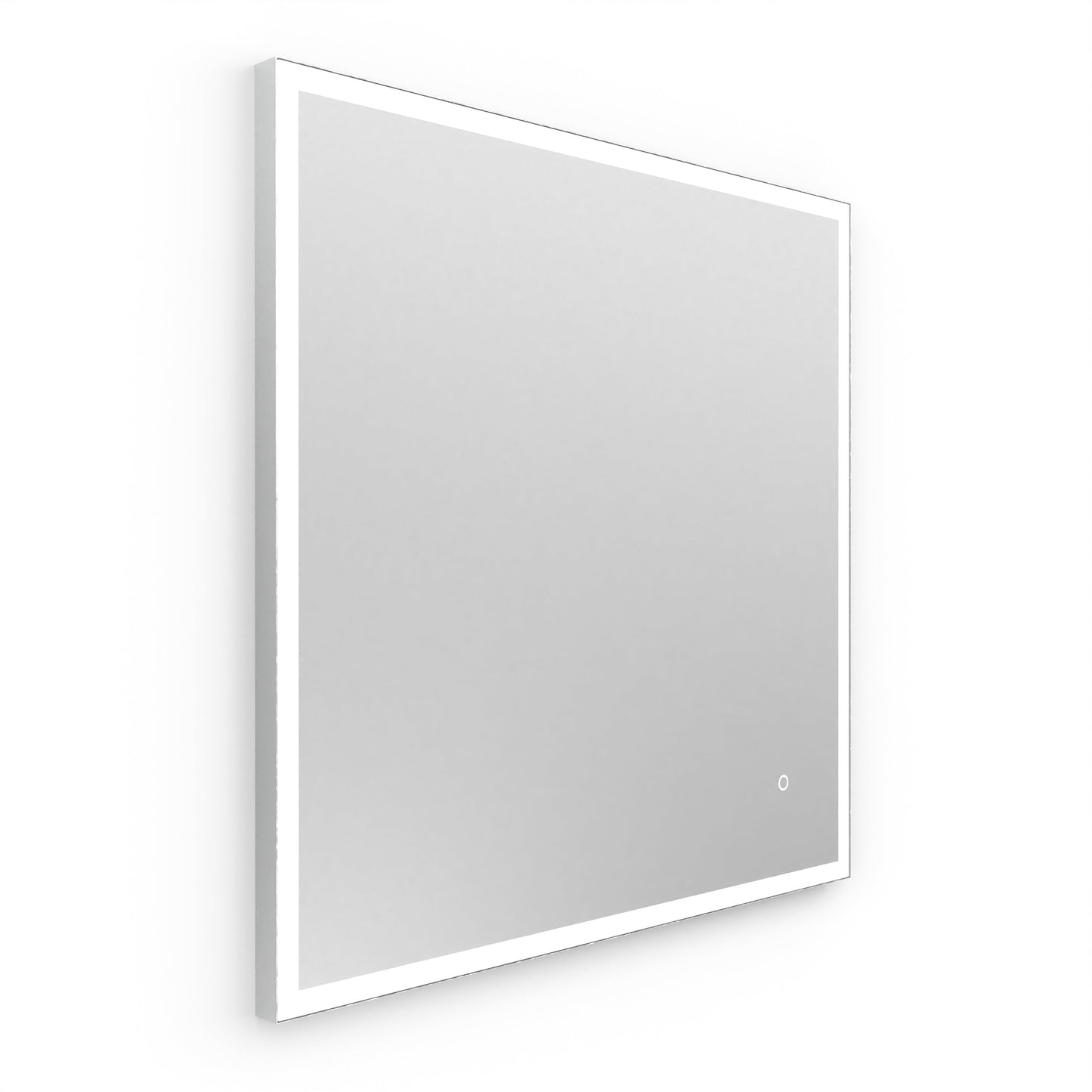 Origins Living Tate Light Square Mirror 70x70cm Polished Aluminium - Hot Tub Shop