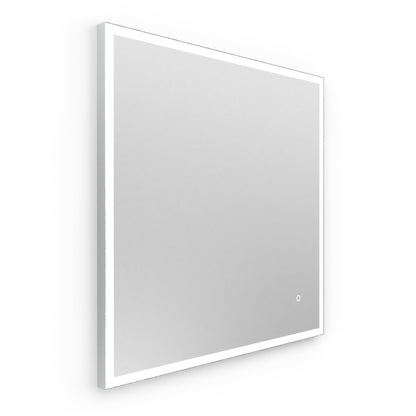 Origins Living Tate Light Square Mirror 70x70cm Polished Aluminium - Hot Tub Shop