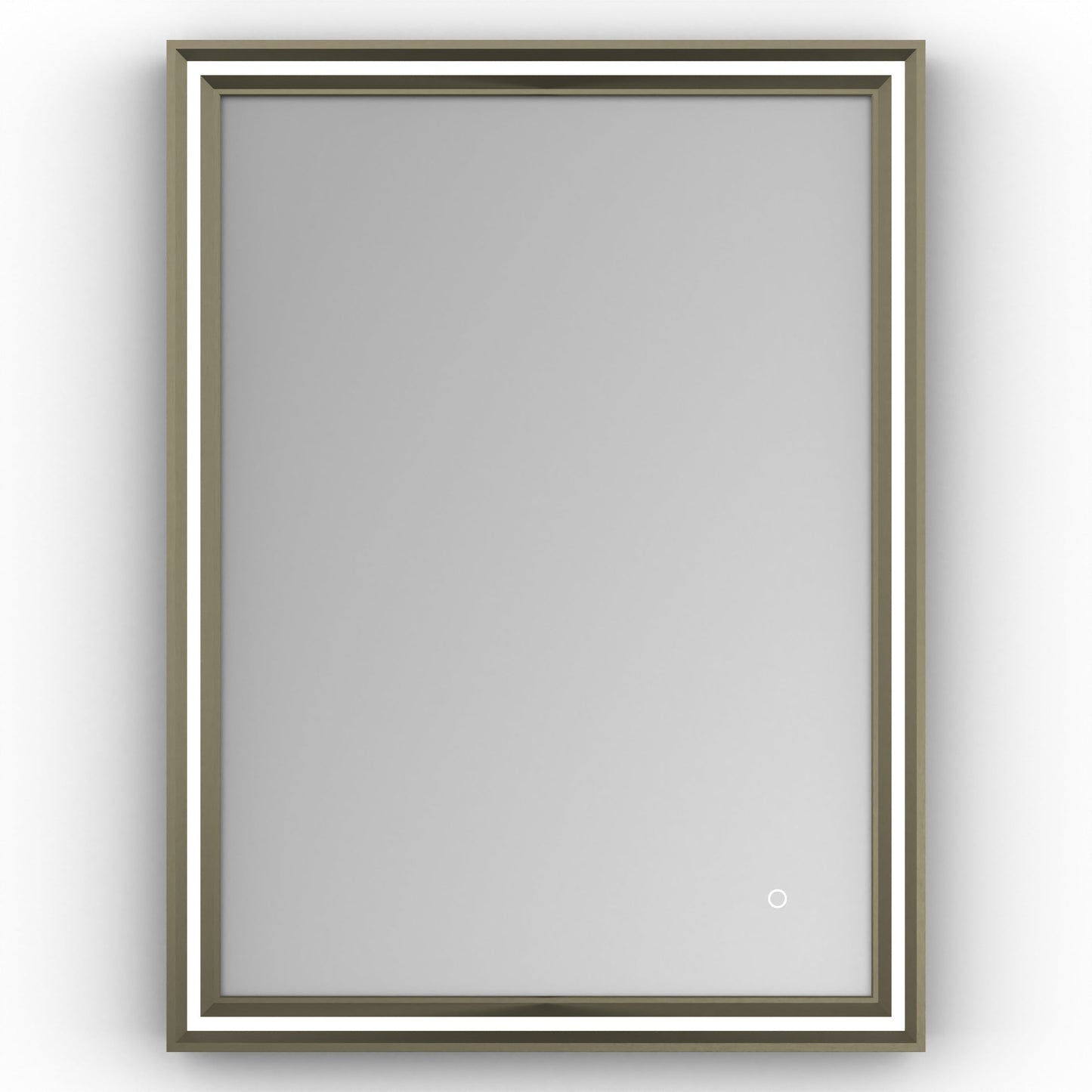 Origins Living Lexington Led Illuminated Mirror 60 Brushed Bronze 600 X 800mm