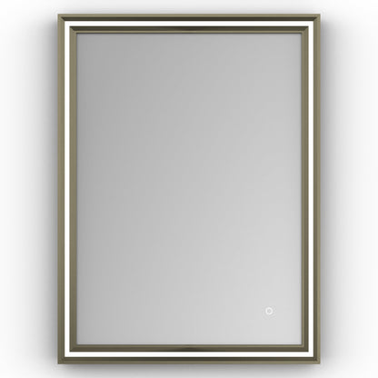 Origins Living Lexington Led Illuminated Mirror 60 Brushed Bronze 600 X 800mm