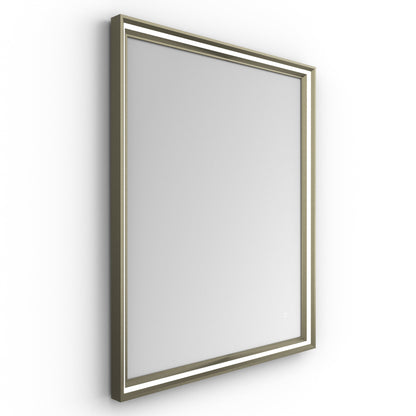 Origins Living Lexington Led Illuminated Mirror 75 Brushed Bronze 750 X 900mm