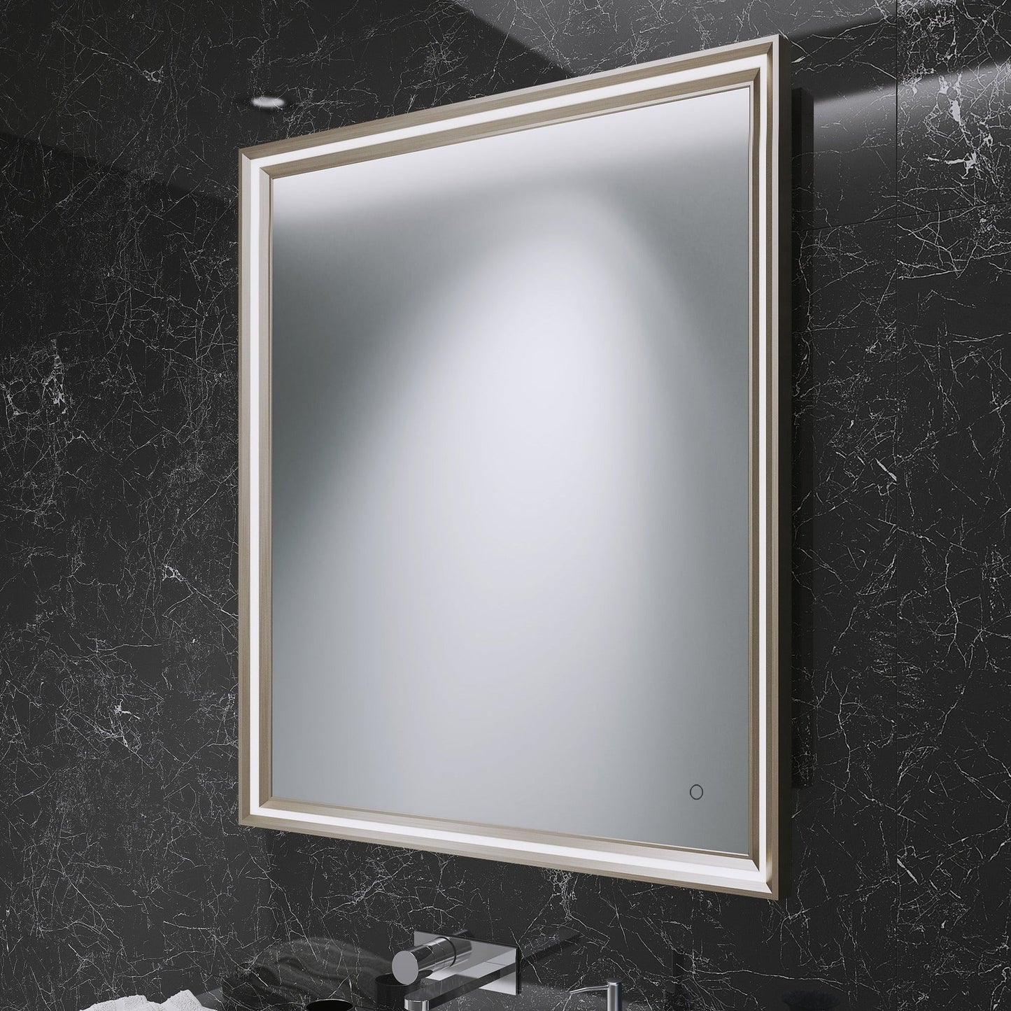 Origins Living Lexington Led Illuminated Mirror 120 Brushed Bronze 1200 X 750mm - Hot Tub Shop