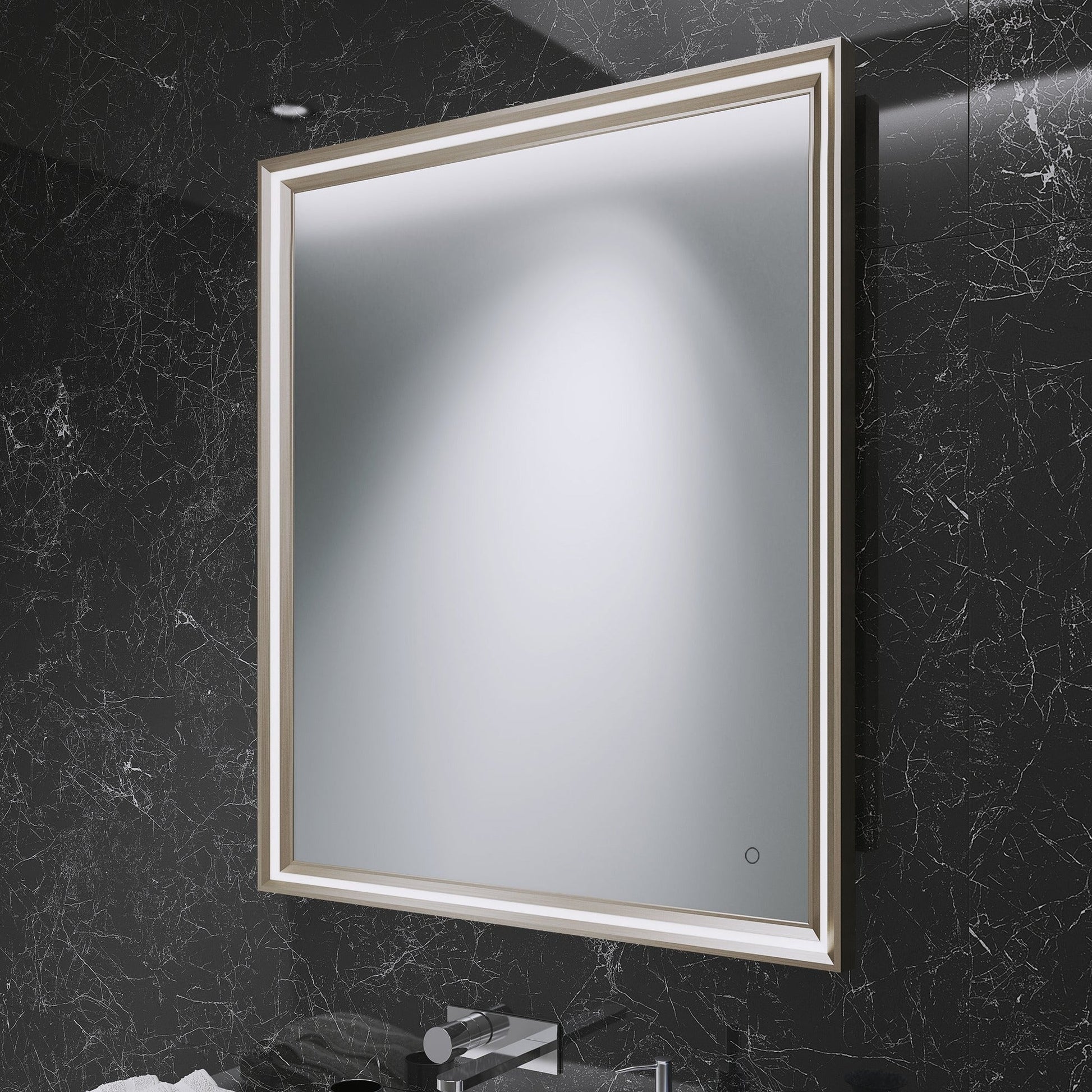 Origins Living Lexington Led Illuminated Mirror 120 Brushed Bronze 1200 X 750mm - Hot Tub Shop