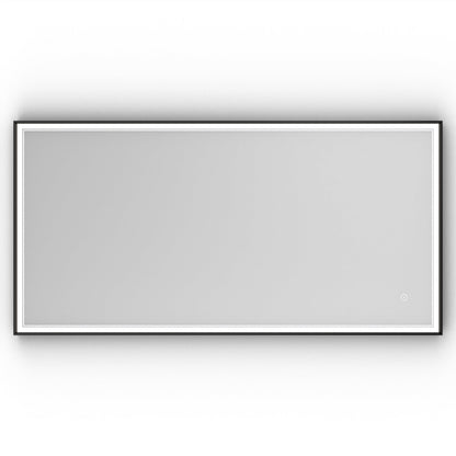 Origins Living Astoria Led Illuminated Mirror 140 140x70cm Matt Black