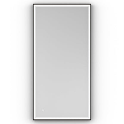 Origins Living Astoria Led Illuminated Mirror 140 140x70cm Matt Black