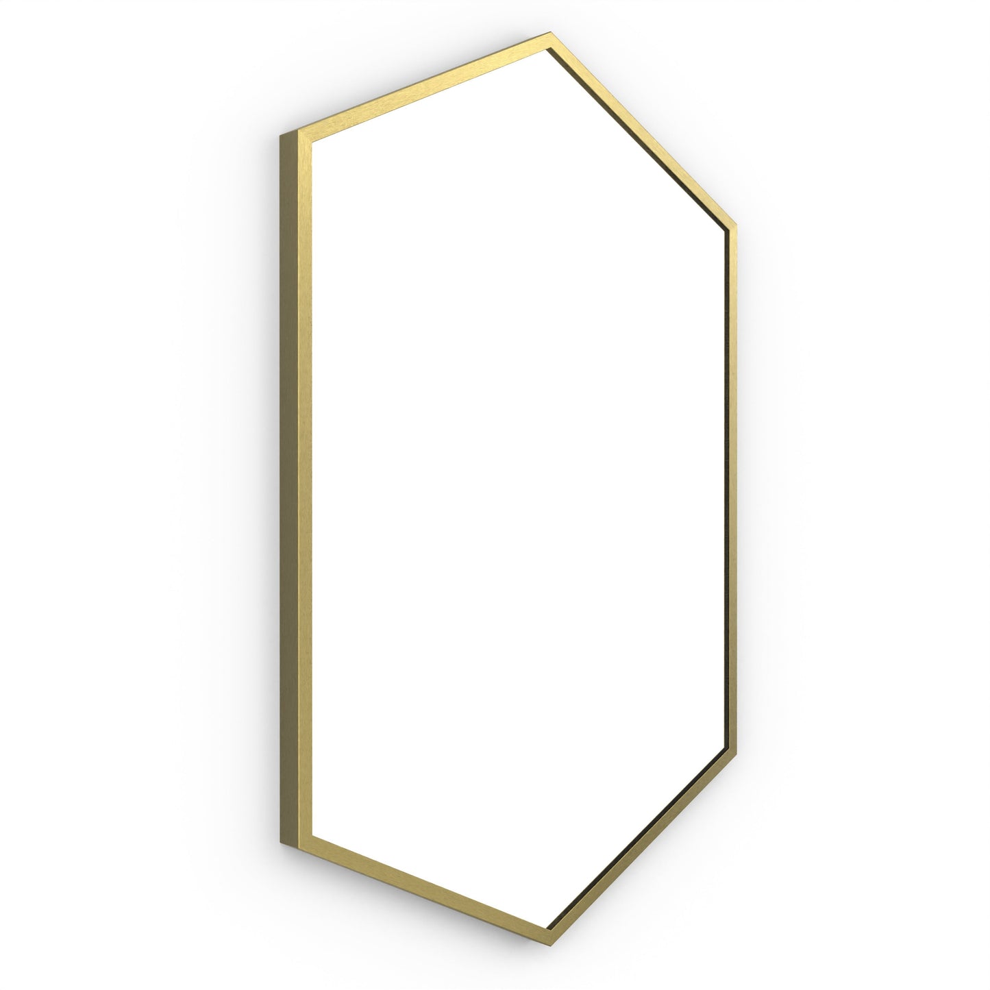 Origins Living Docklands Hexagonal Mirror 50x75cm Brushed Brass - Hot Tub Shop
