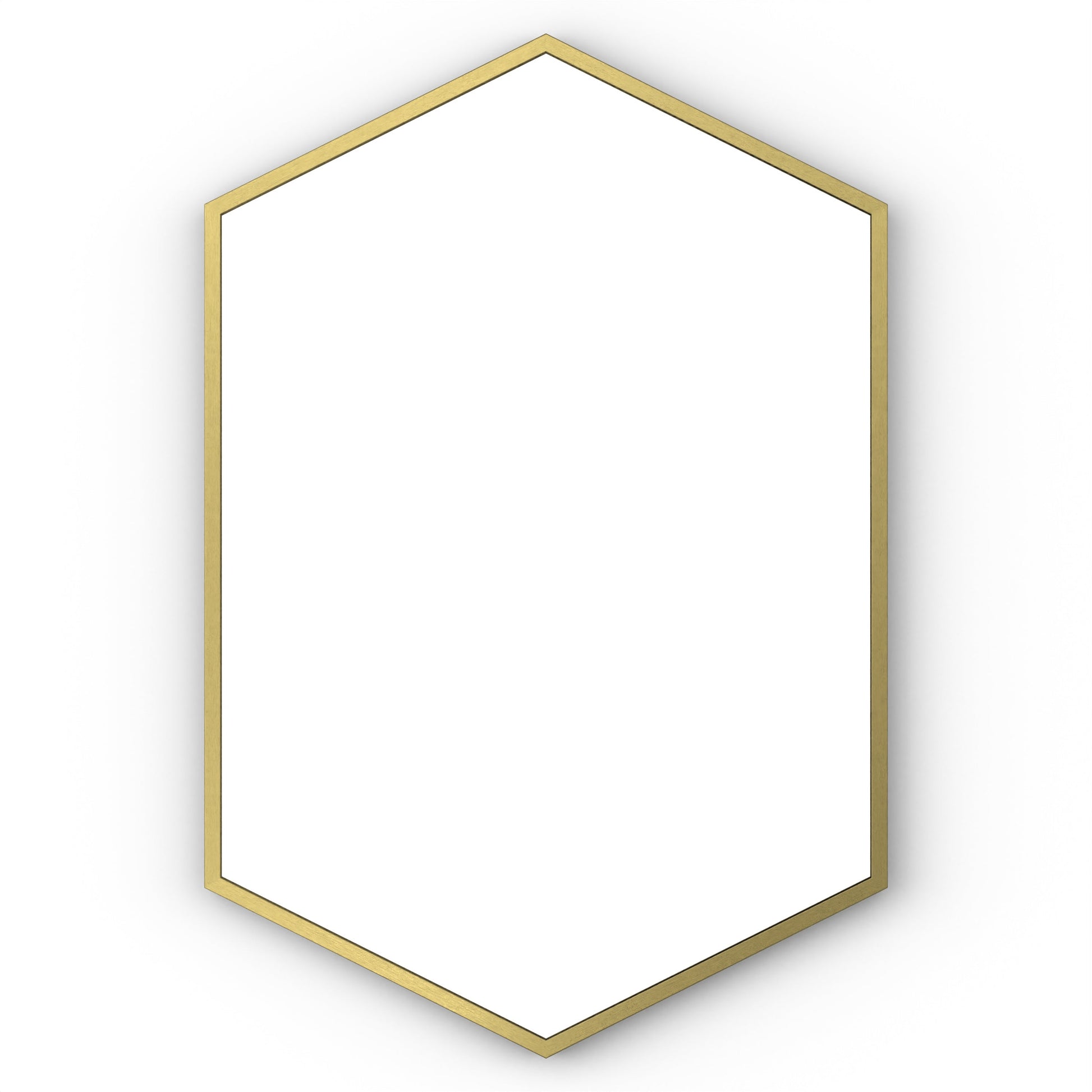 Origins Living Docklands Hexagonal Mirror 50x75cm Brushed Brass - Hot Tub Shop