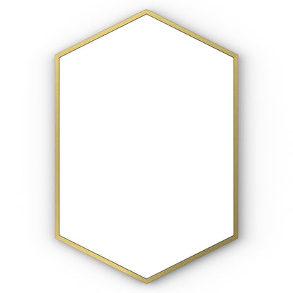 Origins Living Docklands Hexagonal Mirror 50x75cm Brushed Brass - Hot Tub Shop