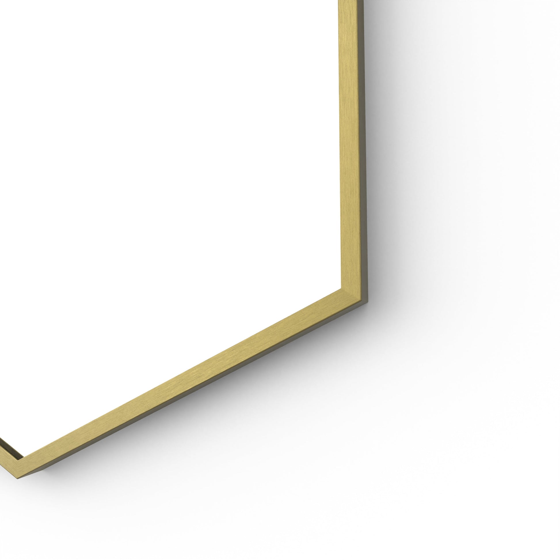 Origins Living Docklands Hexagonal Mirror 50x75cm Brushed Brass - Hot Tub Shop