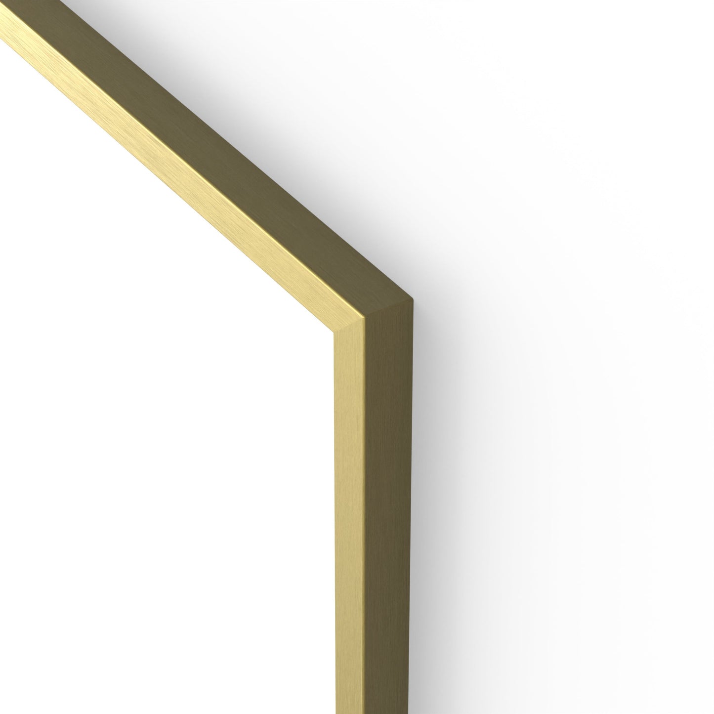 Origins Living Docklands Hexagonal Mirror 50x75cm Brushed Brass - Hot Tub Shop