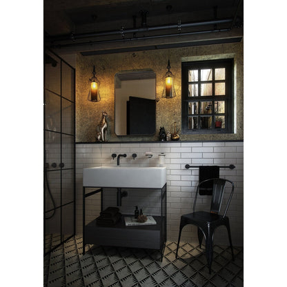 Origins Living City Rectangular Mirror 50x75cm Matt Black - Hot Tub Shop