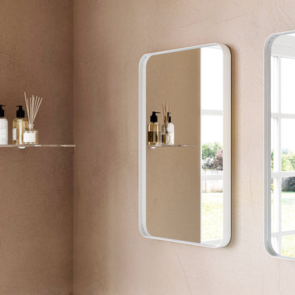 Origins Living City Rectangular Mirror 50x75cm Matt White - Hot Tub Shop
