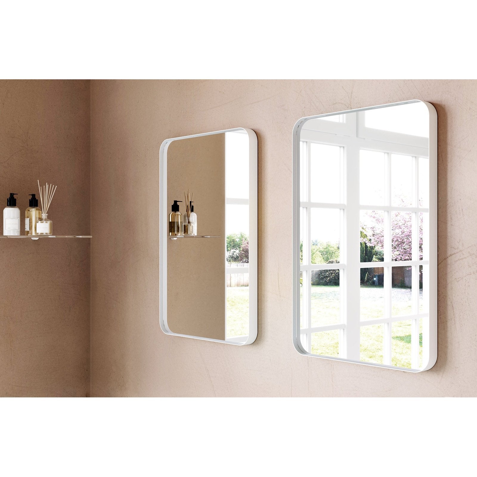 Origins Living City Rectangular Mirror 50x75cm Matt White - Hot Tub Shop