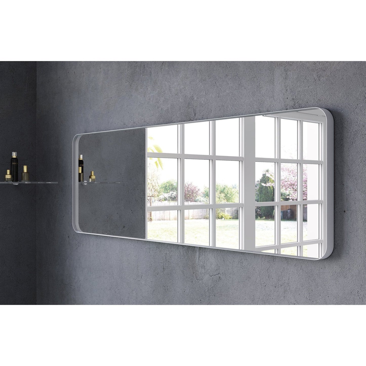 Origins Living City Rectangular Mirror 150x50cm Matt White - Hot Tub Shop