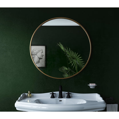 Origins Living Docklands Round Mirror 80cm Brushed Brass