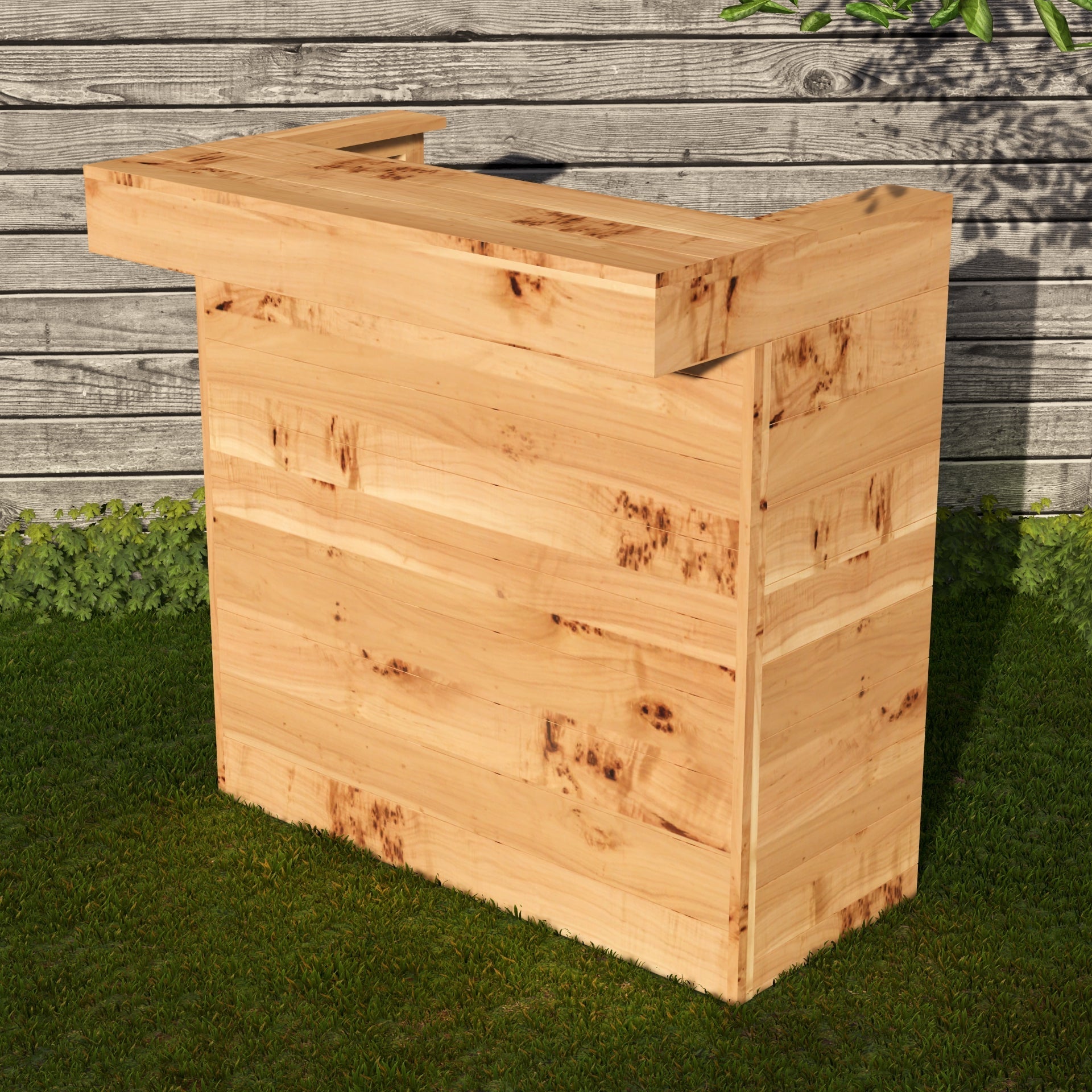 Rustic Wooden Pallet Bar - 100cm - Hot Tub Shop