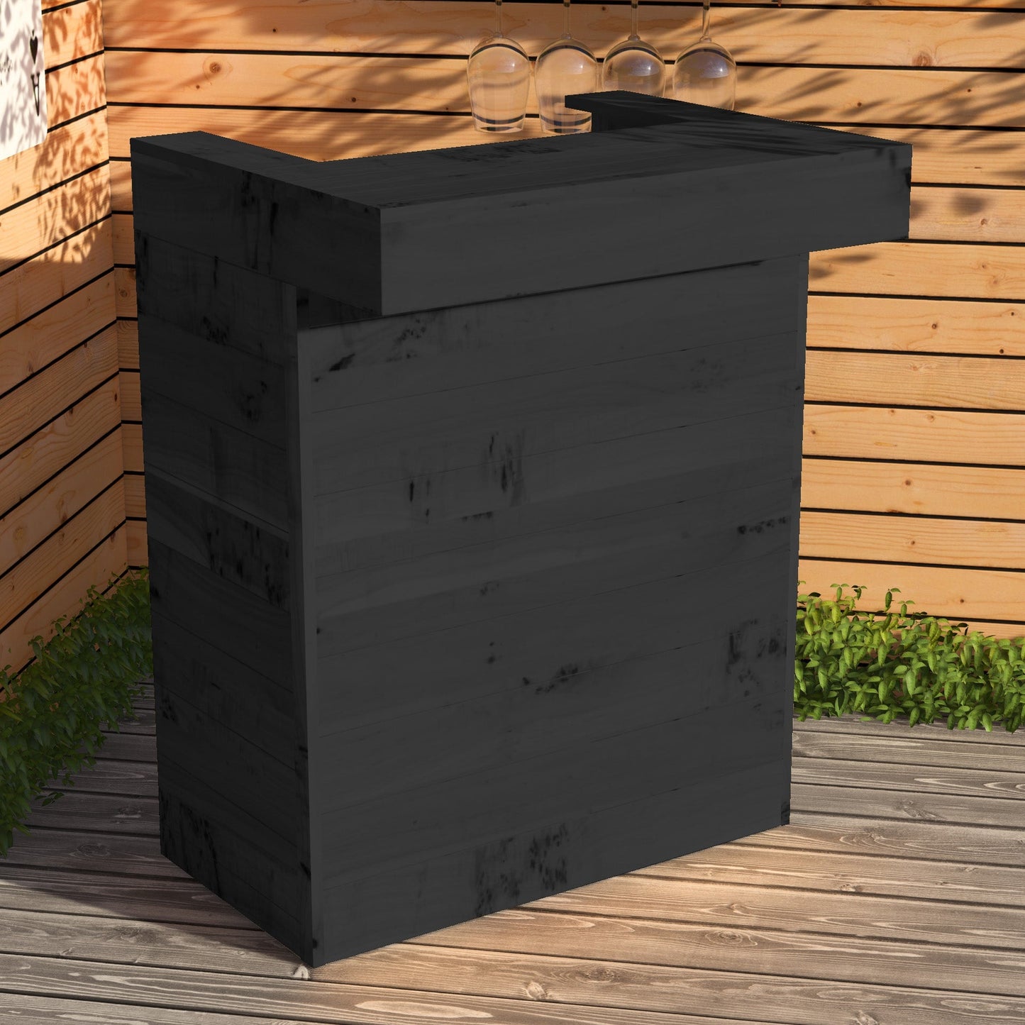 Rustic Wooden Pallet Bar - 80cm - Hot Tub Shop