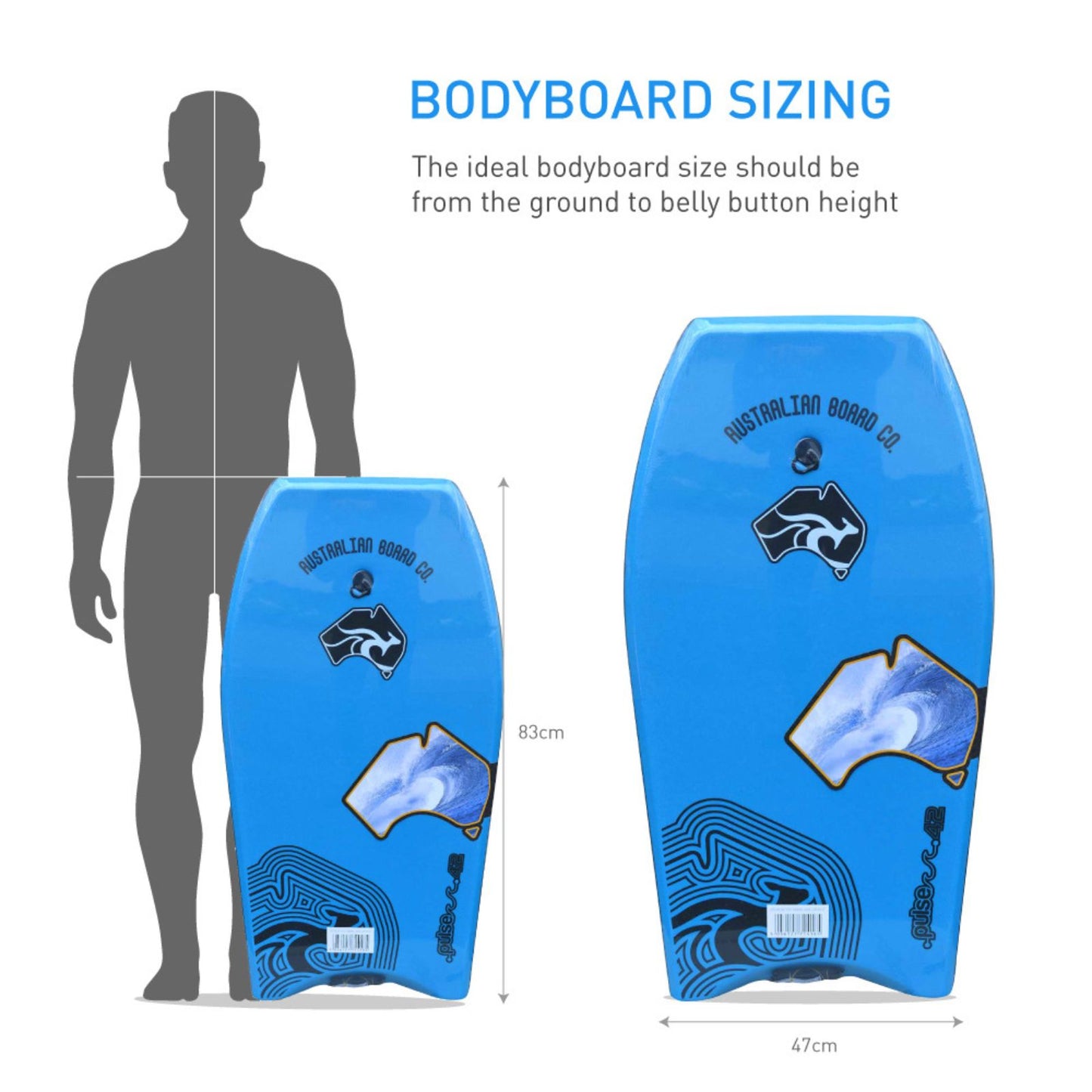 45inch Adult PULSE Series EPS Bodyboard by Australian Board Co - Hot Tub Shop
