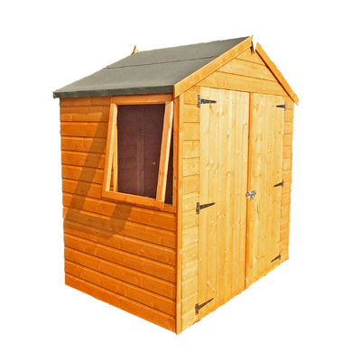 Bute Shiplap 4ft x 6ft Double Door Apex Shed w/ Window - Hot Tub Shop
