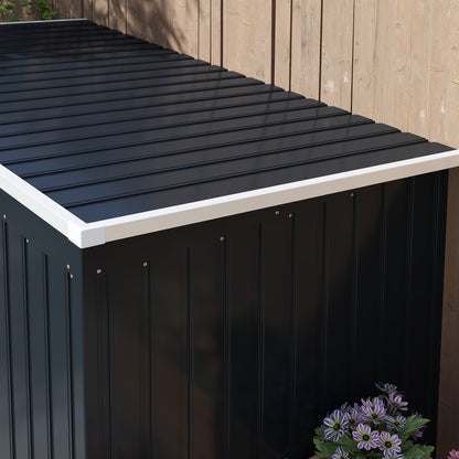 Outsunny 7 x 4ft Metal Garden Storage Shed w/ Double Door Dark Grey
