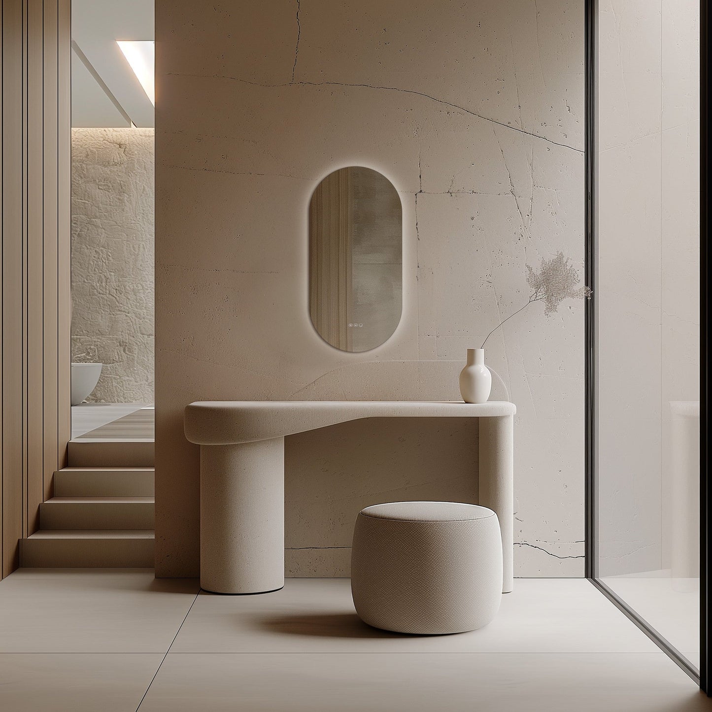 Origins Living Claris Capsule Illuminated Mirror 45x90cm - Hot Tub Shop