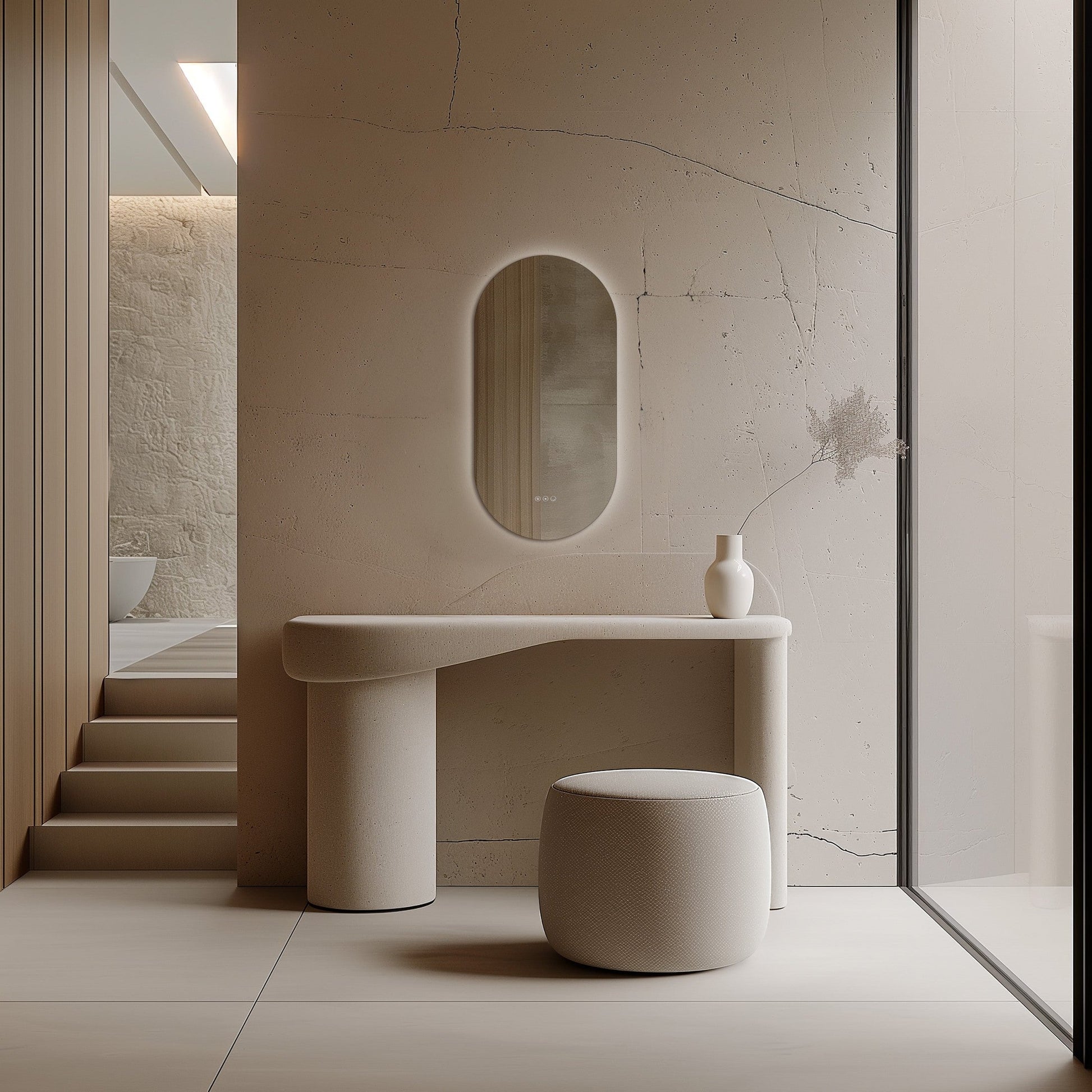 Origins Living Claris Capsule Illuminated Mirror 45x90cm - Hot Tub Shop