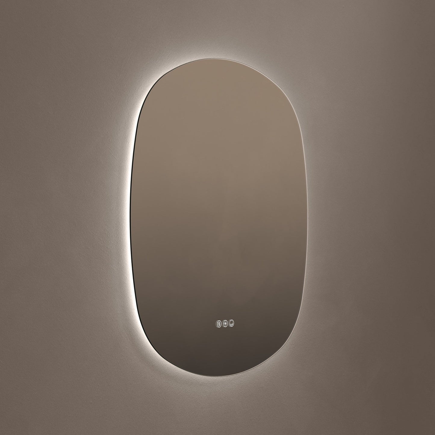 Origins Living Claris Curve Oblong Illuminated Mirror 70x78cm - Hot Tub Shop