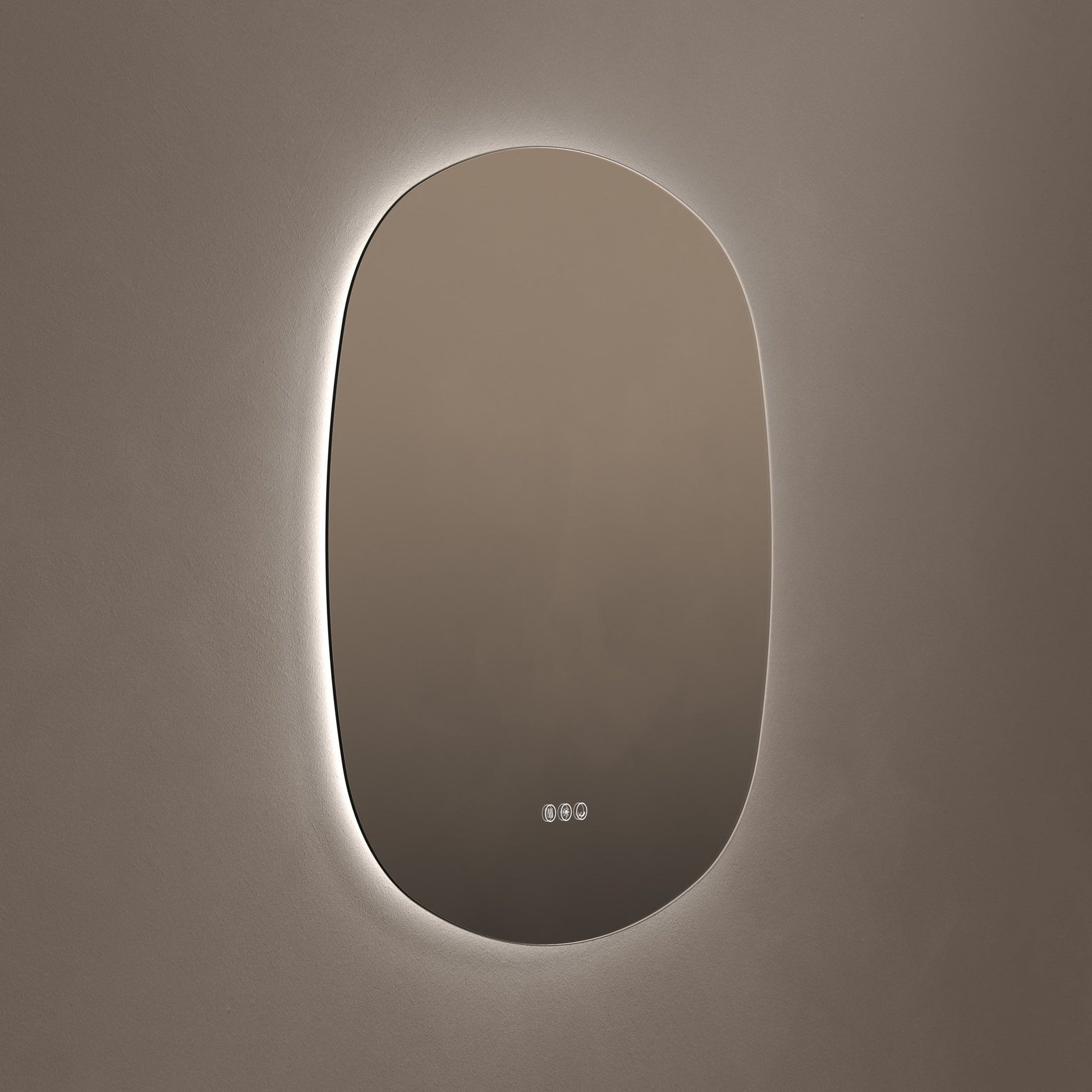 Origins Living Claris Curve Oblong Illuminated Mirror 70x78cm - Hot Tub Shop