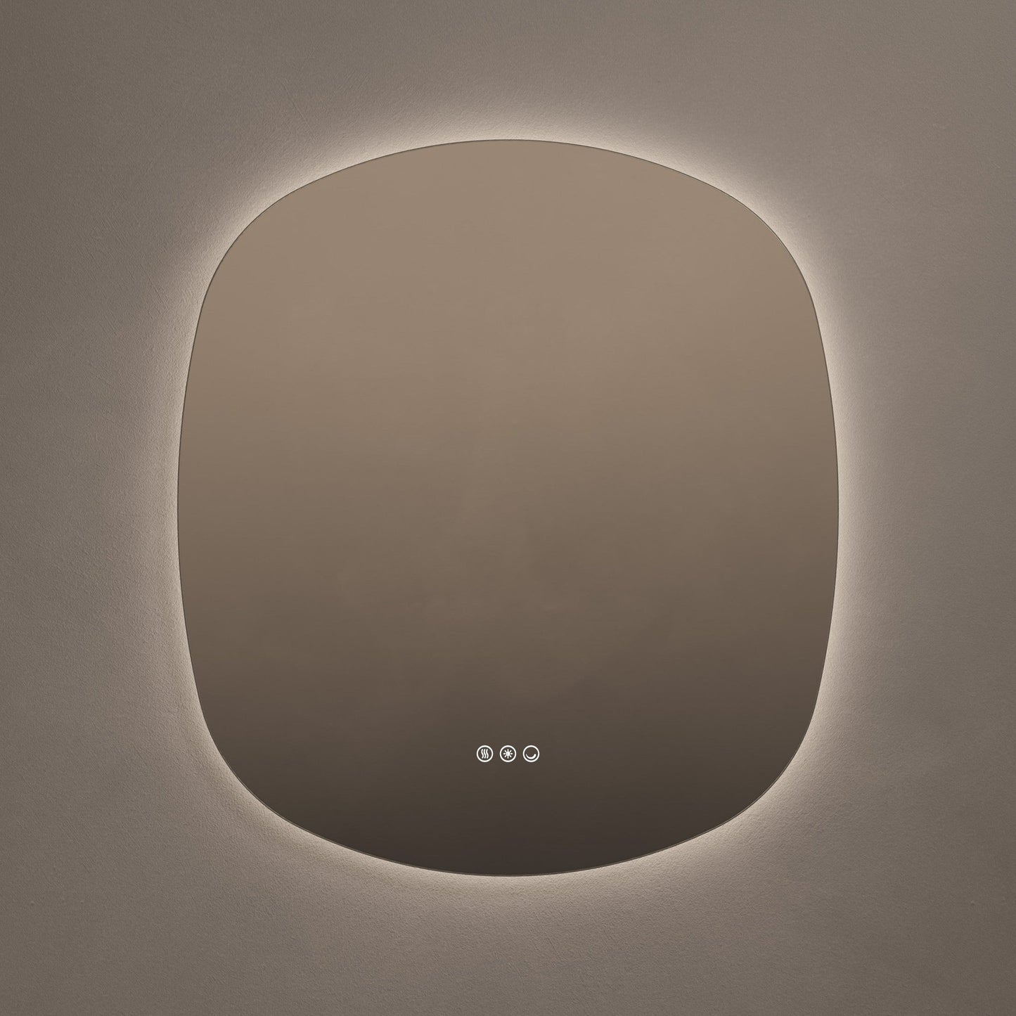 Origins Living Claris Curve Oblong Illuminated Mirror 70x78cm - Hot Tub Shop