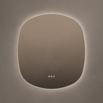 Origins Living Claris Curve Oblong Illuminated Mirror 70x78cm - Hot Tub Shop