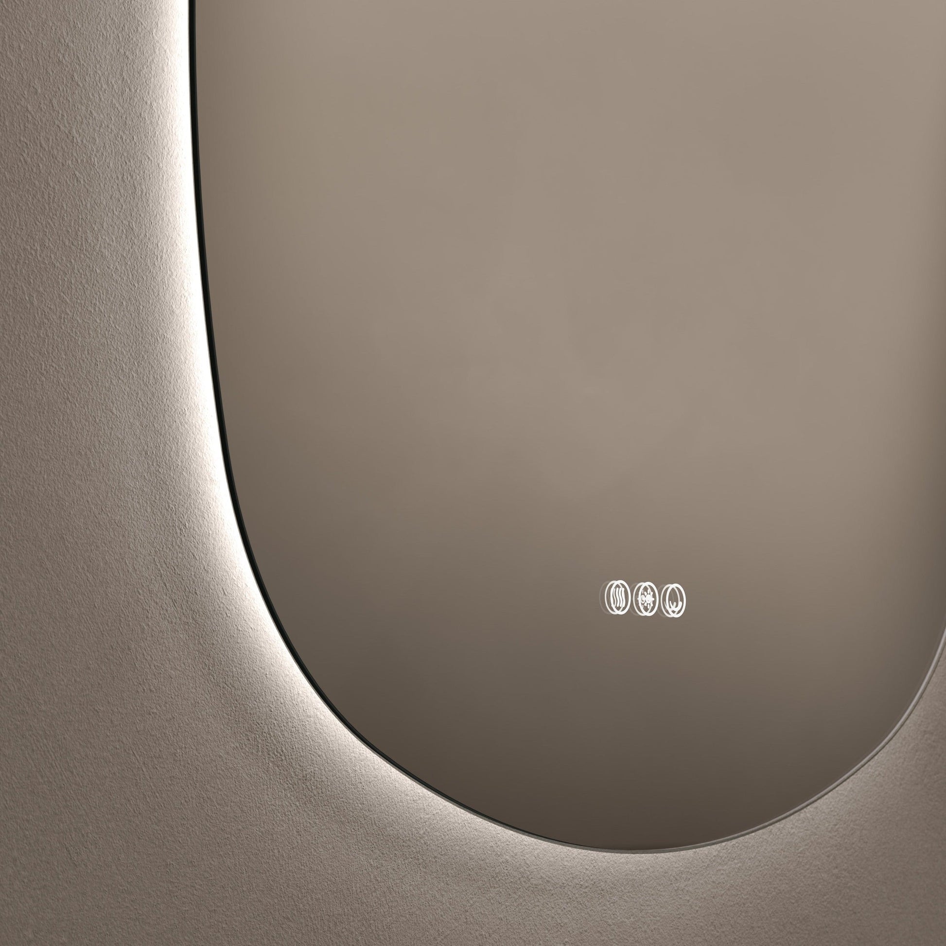 Origins Living Claris Curve Oblong Illuminated Mirror 70x78cm - Hot Tub Shop