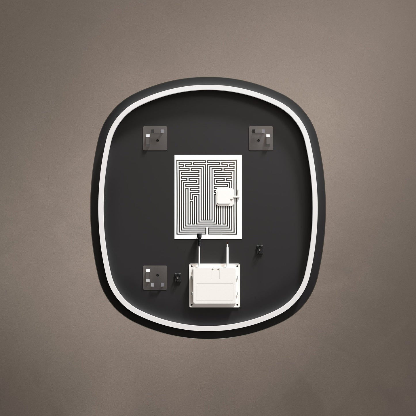 Origins Living Claris Curve Oblong Illuminated Mirror 70x78cm - Hot Tub Shop