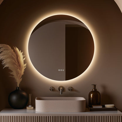 Origins Living Claris Round Illuminated Mirror 80cm