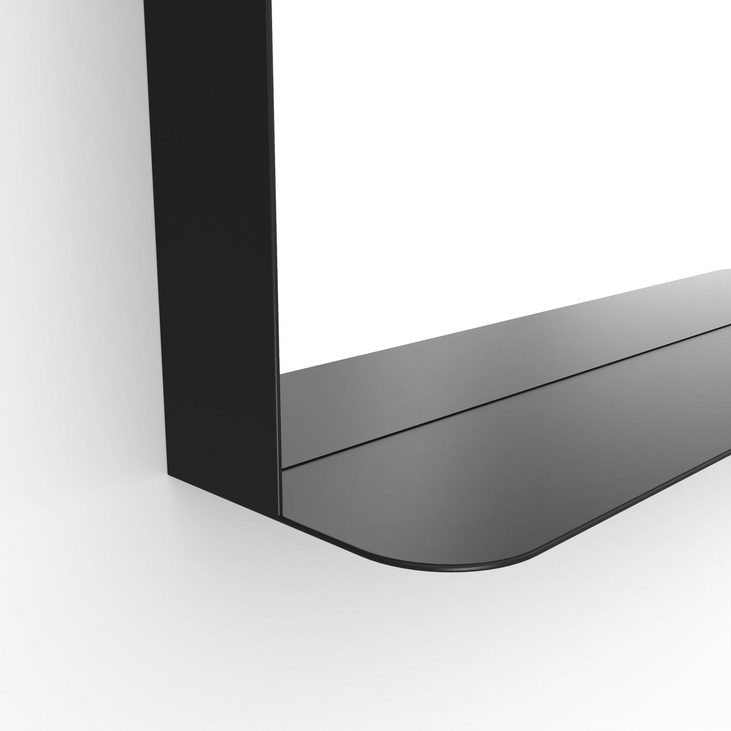 Origins Living City Mirror With Shelf 50 Matt Black