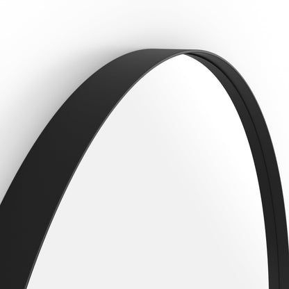 Origins Living City Round Mirror 80cm Matt Black - Hot Tub Shop