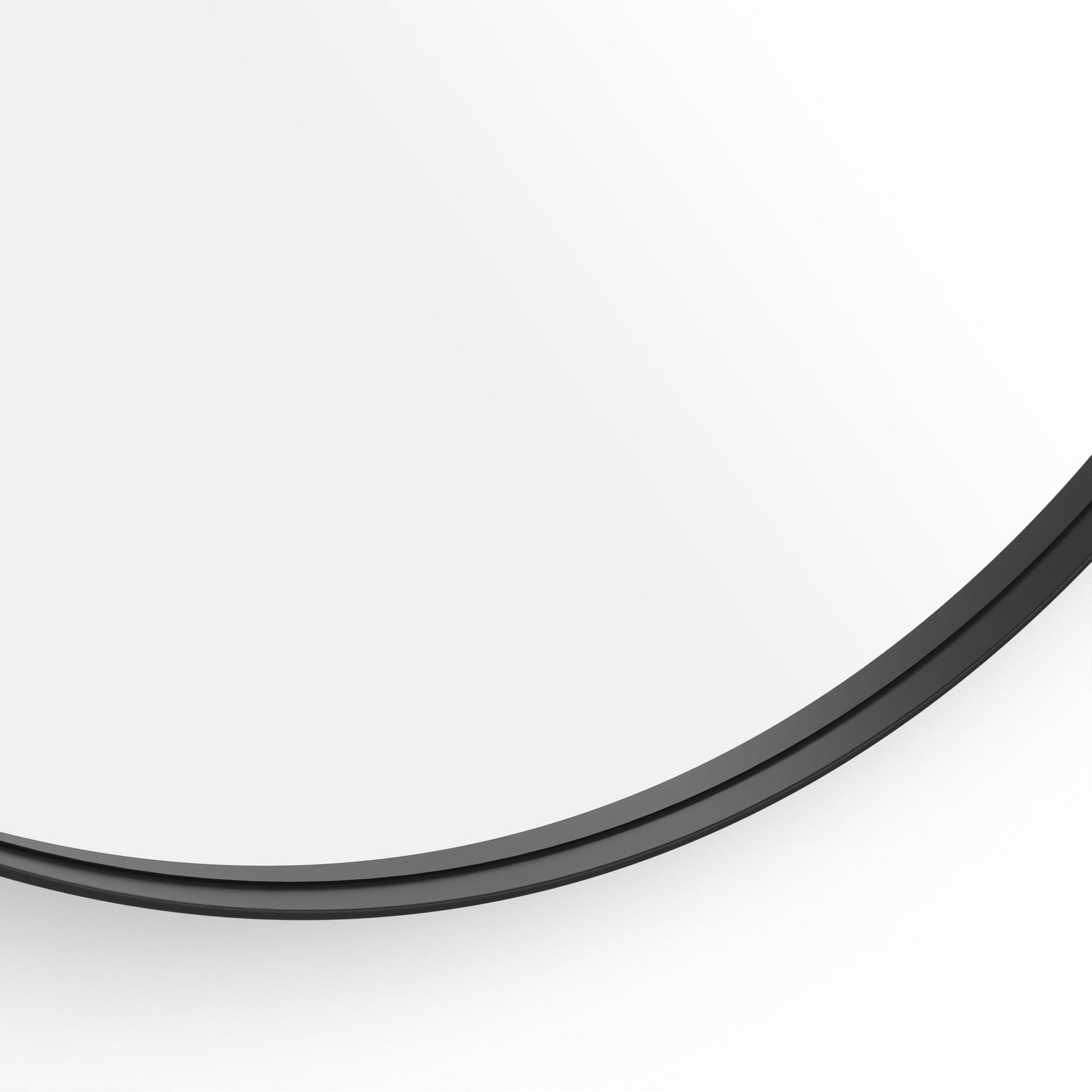 Origins Living City Round Mirror 80cm Matt Black - Hot Tub Shop