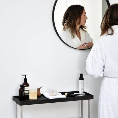 Wireworks Caddy Towel Rail Yoku Dark Oak