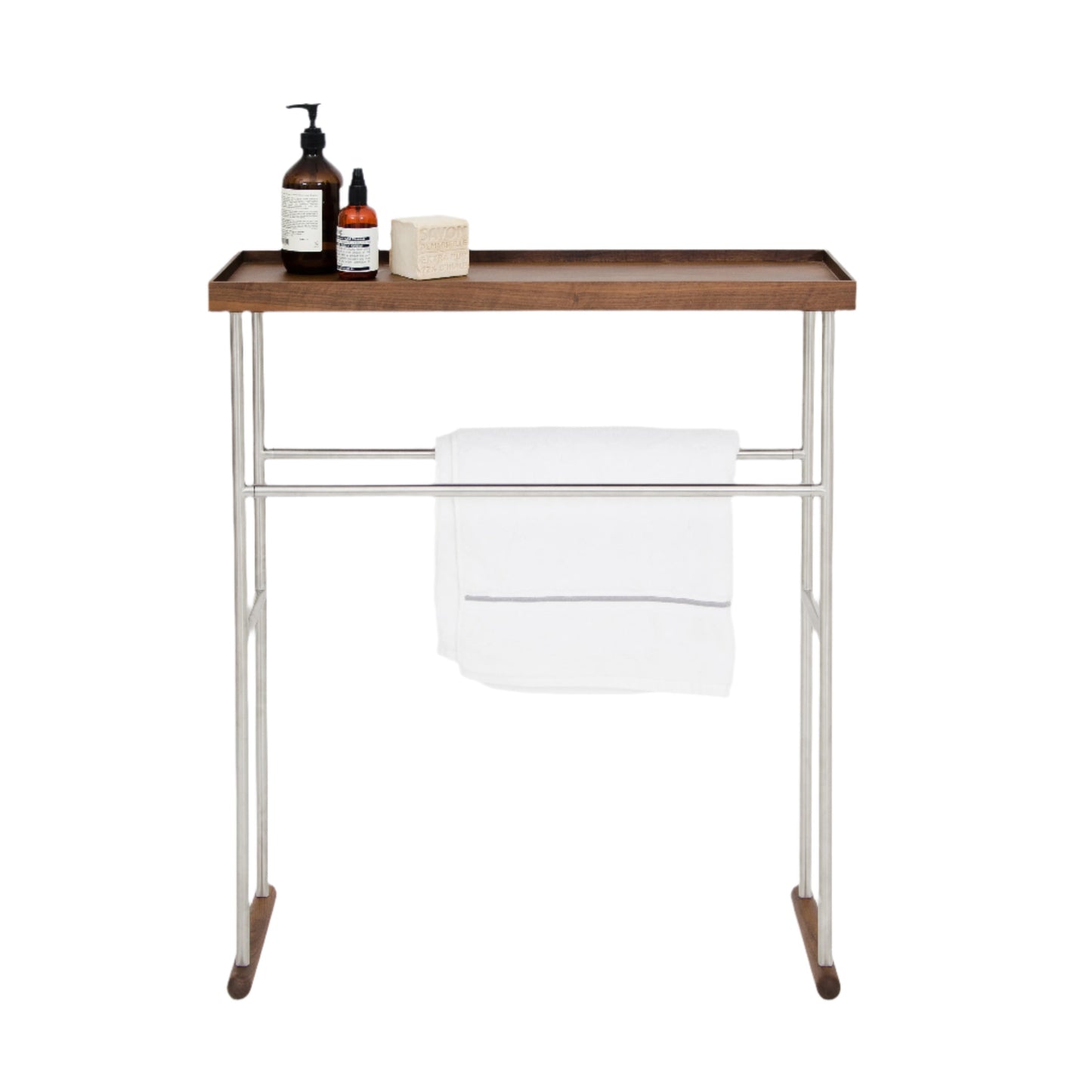 Wireworks Caddy Towel Rail Yoku Walnut