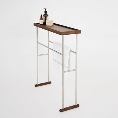 Wireworks Caddy Towel Rail Yoku Walnut