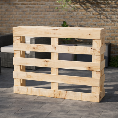 Rustic Wooden Pallet Style Bar - Hot Tub Shop